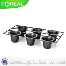 Cremalheira de fio de Metal preto barbecue com copos